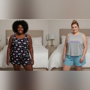 NEW! Joyspun Weekend Graphic Pajama Set Bundle NWT 12.13